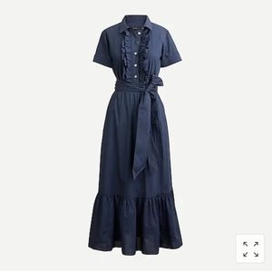 J. Crew Ruffle-frint midi dress